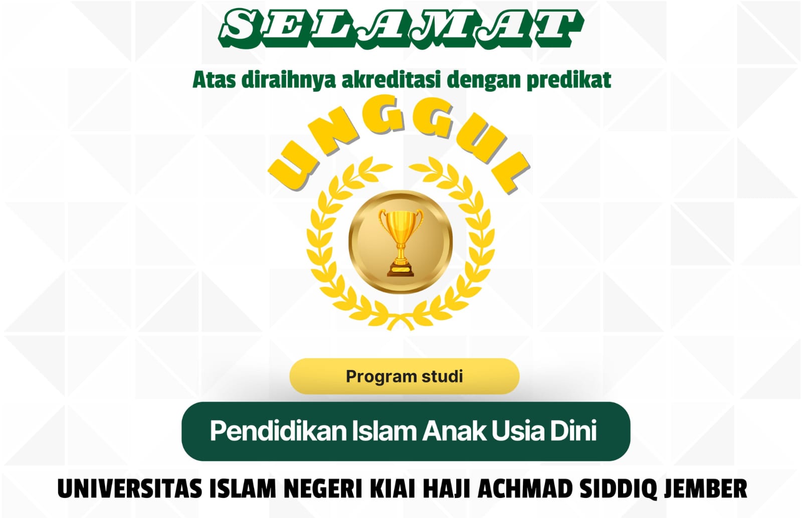 Prodi PIAUD Mendapat Predikat Akreditasi Unggul, Pimpinan Fakultas Tarbiyah dan Ilmu Keguruan berharap menjadi Prodi PIAUD Percontohan